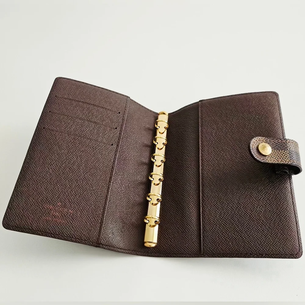 Louis Vuitton Damier Ebene Ring Agenda Cover